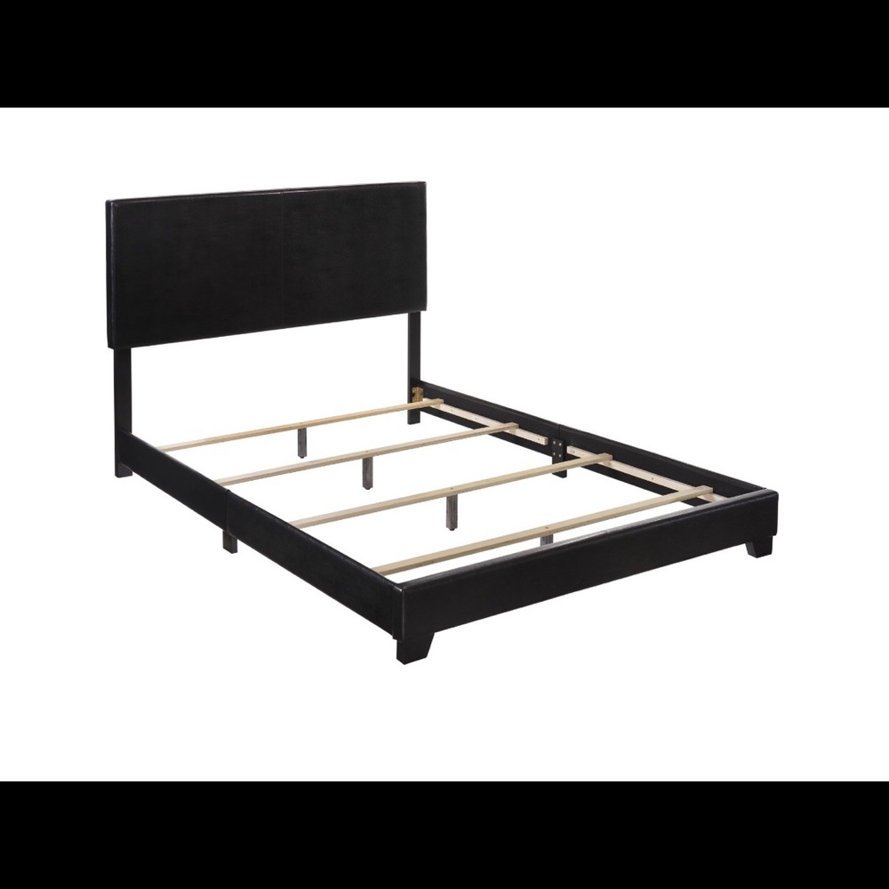faux leather bed,Box Spring, 6” Mattress